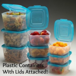 Mr Lid Plasticware with lids attached AS SEEN ON TV