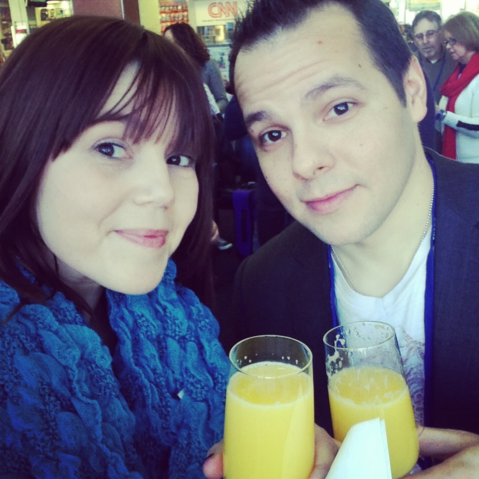 Mimosas before the plane