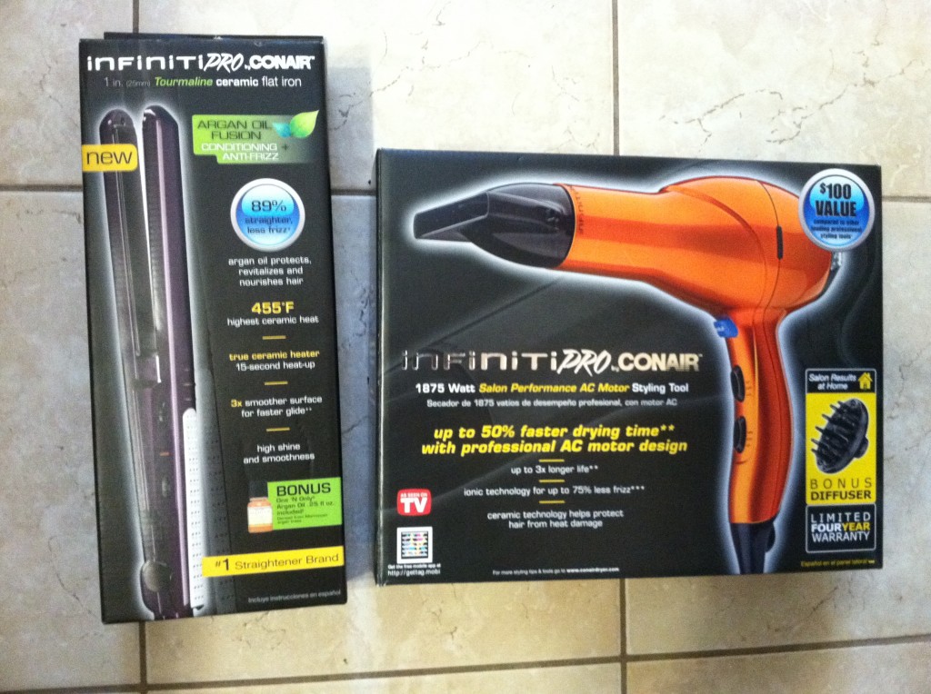 conair Getting gorgeous 2013 CVS Beauty club blow dryer hair straightener