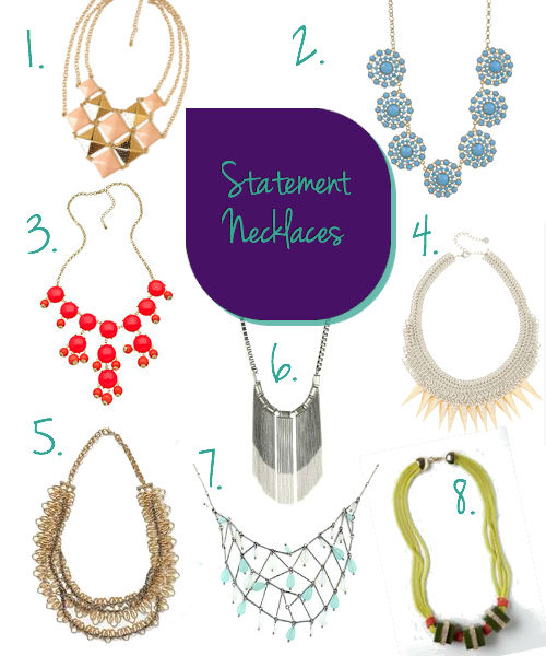 Summer Statement Necklaces- Dress Up summer closet for less 2