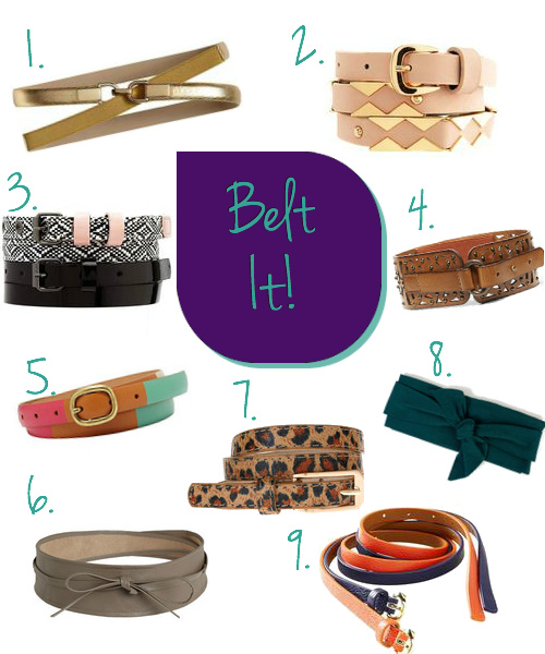 Transform an outfit with belts