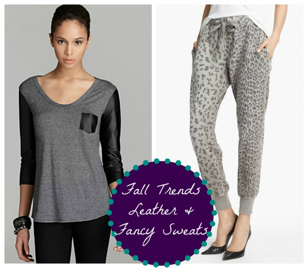 Fall Trends- Leather Fancy Dressy SweatPants SweatShirt