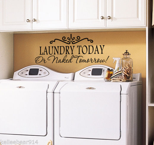 laundry room wall sticker