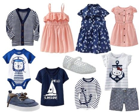 Sibling Coordinating Nautical Outfits- Spring Old Navy