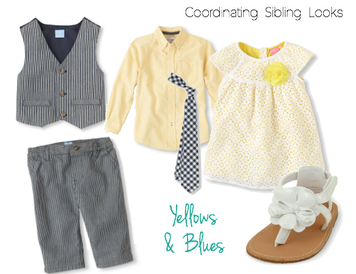 Coordinating sibling looks for photoshoots