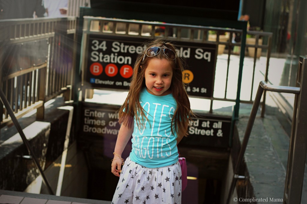 City Girl New York First Subway Ride