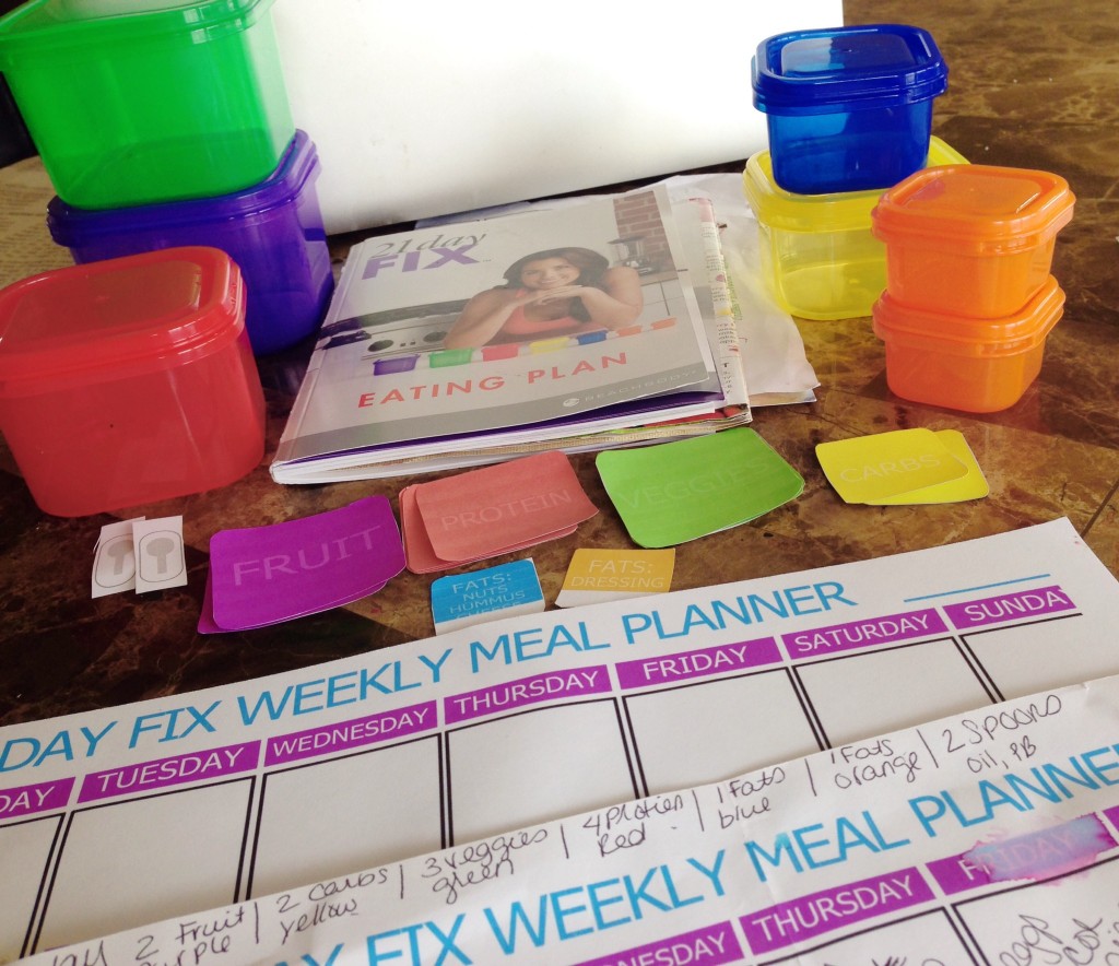 21 Day Fix Meal Planning Organization