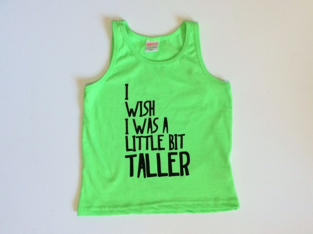 I Wish I Was A Little Bit Taller Baby Tank Onesie Tshirt Tribe Alive