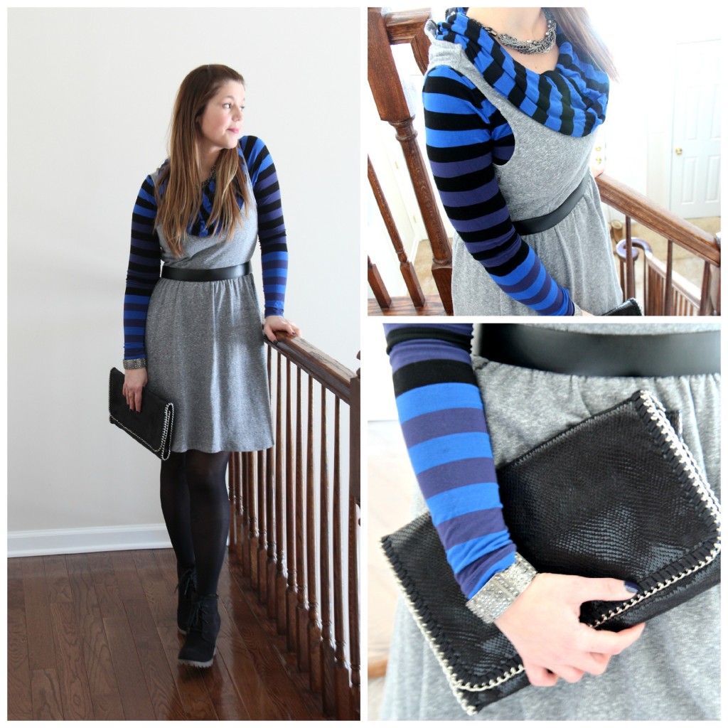 Stripe shirt dress