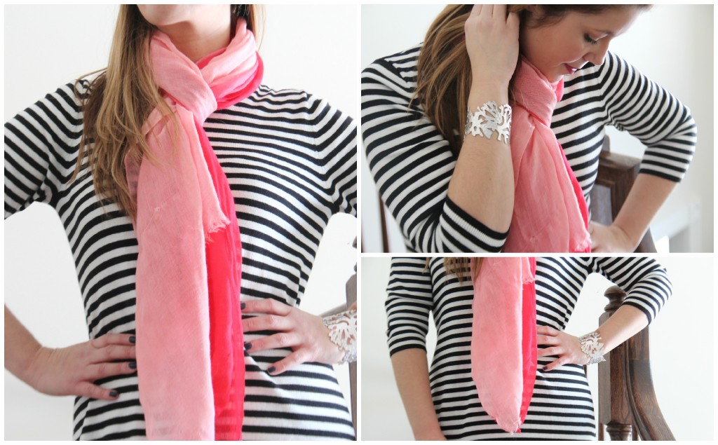 Sweater dress 3 ways with scarf