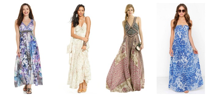Maxi-dresses for women with pear shape body