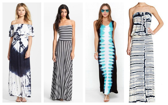 Maxi-dresses for women with wide shoulders