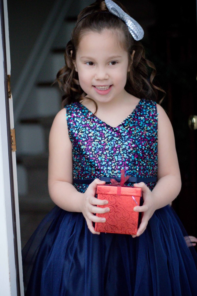 Pink Princess Navy Blue Tulle Party Dress Review-10