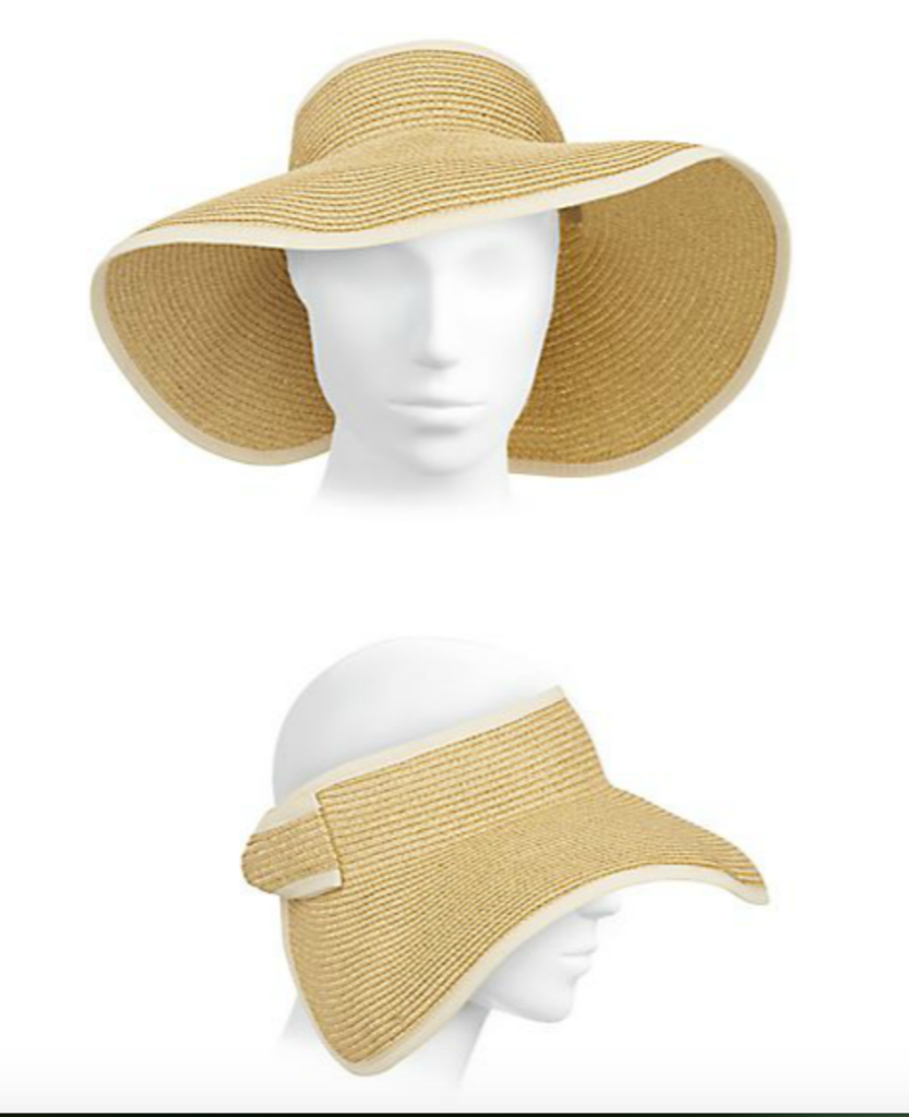 floppy straw hat visor