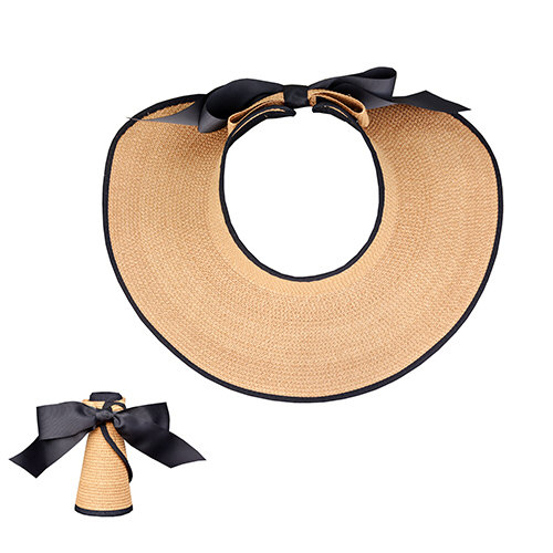 Floppy hat visor with bow